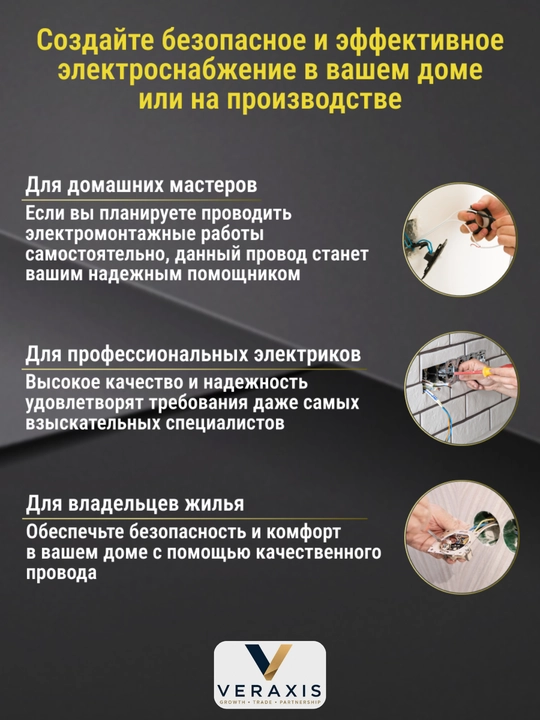 Провод ПВС 2х0,75 мм² медный, гибкий, белый в ПВХ оболочке