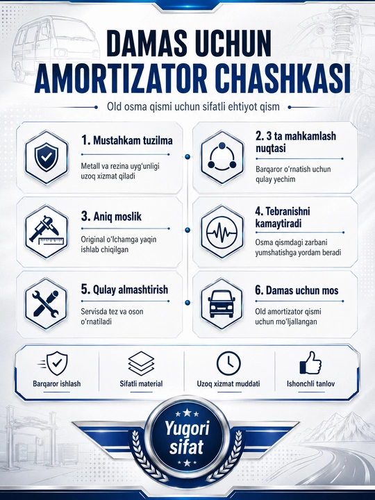 Old Amortizator chashkasi Damas uchun mustahkam osma ehtiyot qismi sifatli avtomobil detal
