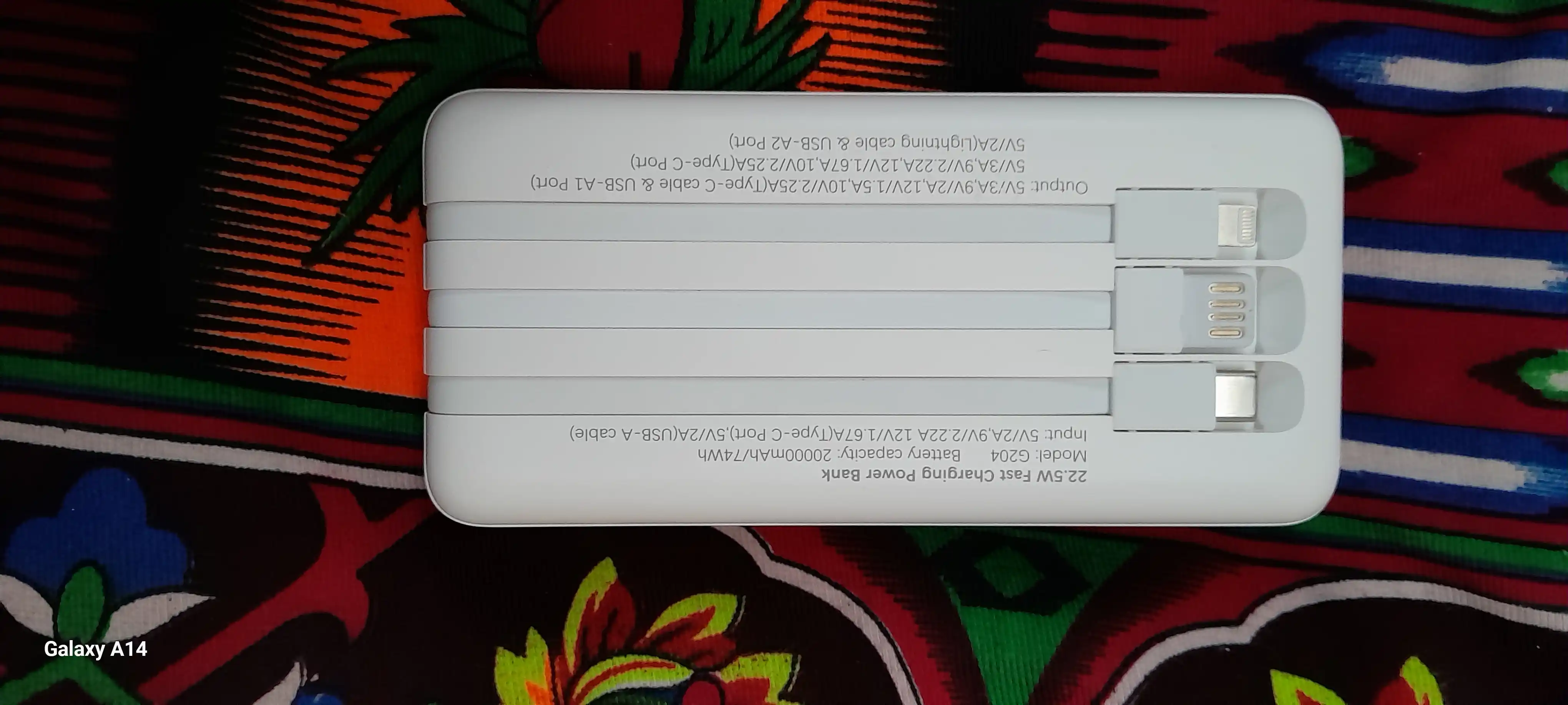 Power bank 20000 mAh, tez zaryad gacha 22.5W, LED displey/indikator, ko‘p himoya