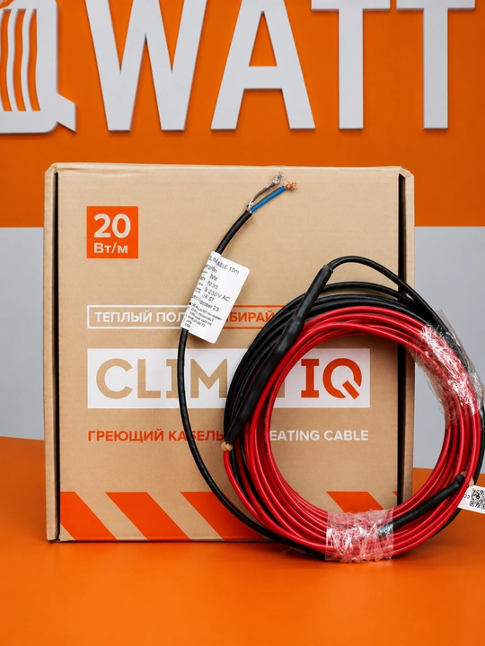Греющий кабель CLIMATIQ CABLE 20 Вт/м для теплого пола под плитку в стяжку