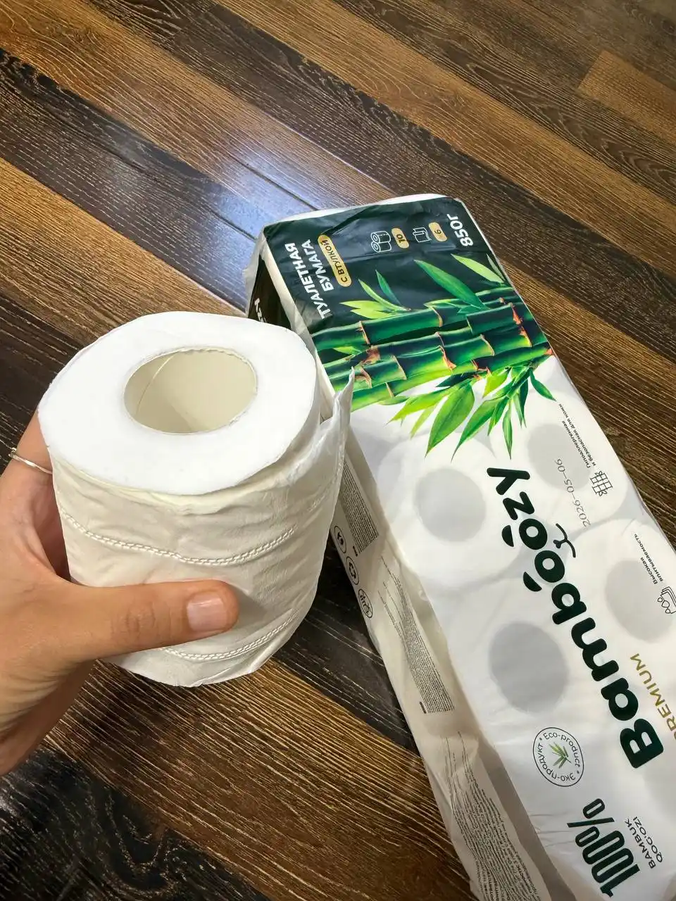 Bambóozy ekologik toza bambuk hojatxona qog‘ozi, 6 qavat, 10 o‘ram