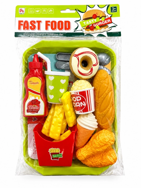 Игровой набор Fast Food для детей игрушечная еда, бургер, картошка