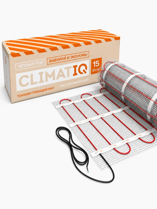 Тонкий нагревательный мат CLIMATIQ MAT 150 Вт/м² для теплого пола под плитку