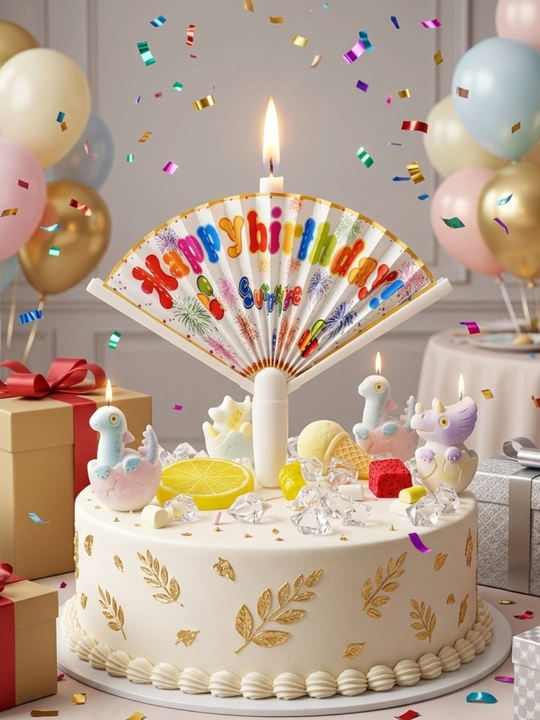 Свеча-декор для торта Happy Birthday  – праздничное украшение для дня рождения