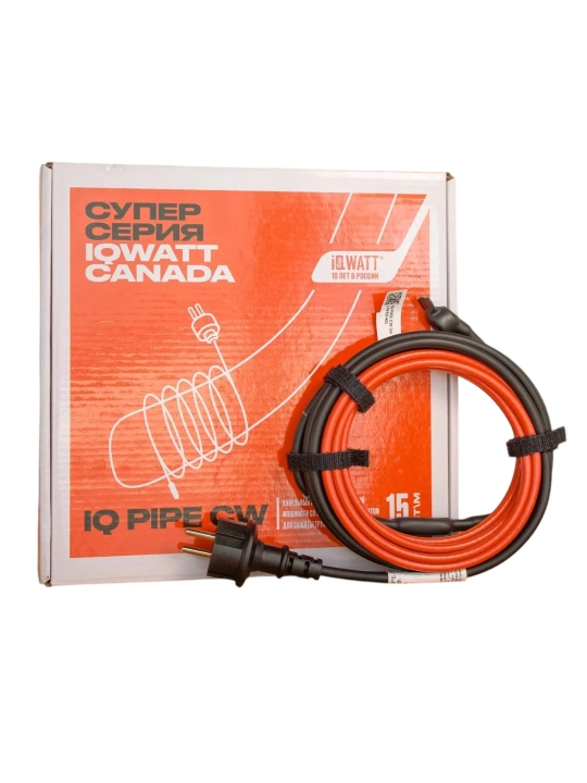 IQ PIPE CW quvurlarni muzlashdan himoya qilish uchun isituvchi 15 Vt/m termostat bilan
