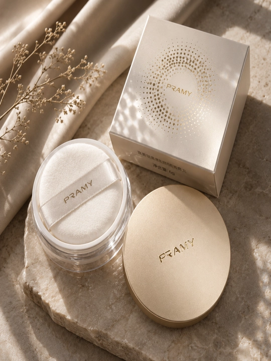 PRAMY Loose Powder – Рассыпчатая пудра для лица с мягким спонжем, 6 г - 