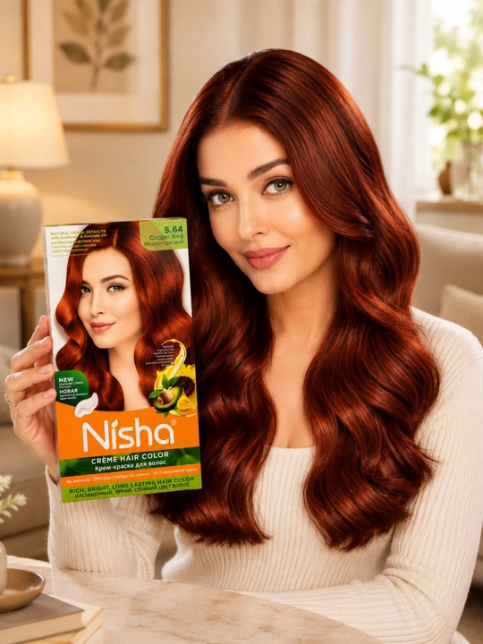 Nisha Qora xina soch bo'yog'i 138 g | Tabiiy henna, uzoq saqlanuvchi rang - 