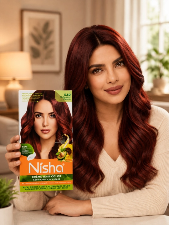 Nisha Qora xina soch bo'yog'i 138 g | Tabiiy henna, uzoq saqlanuvchi rang - 