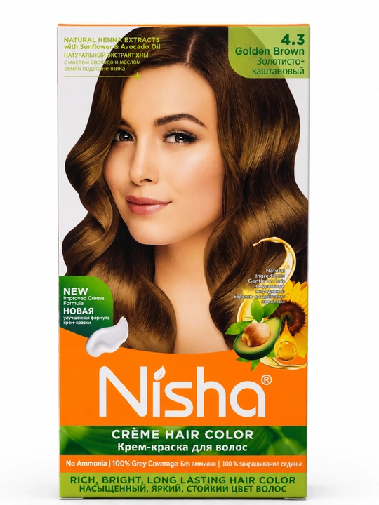 Nisha Qora xina soch bo'yog'i 138 g | Tabiiy henna, uzoq saqlanuvchi rang