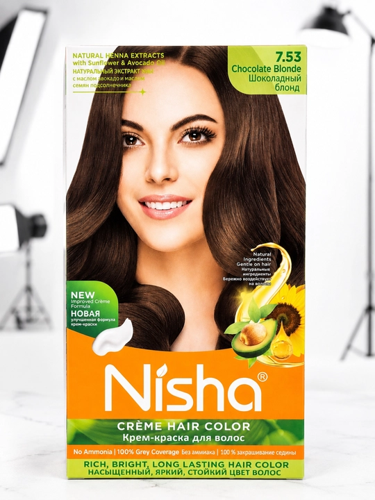 Nisha Qora xina soch bo'yog'i 138 g | Tabiiy henna, uzoq saqlanuvchi rang