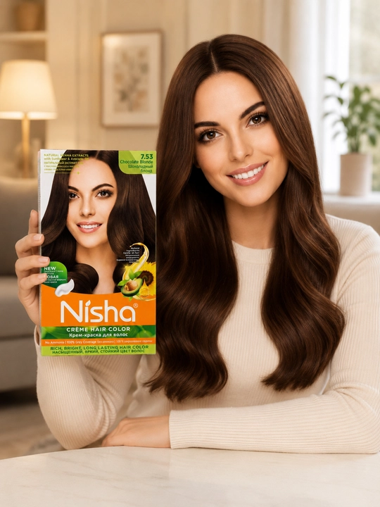 Nisha Qora xina soch bo'yog'i 138 g | Tabiiy henna, uzoq saqlanuvchi rang
