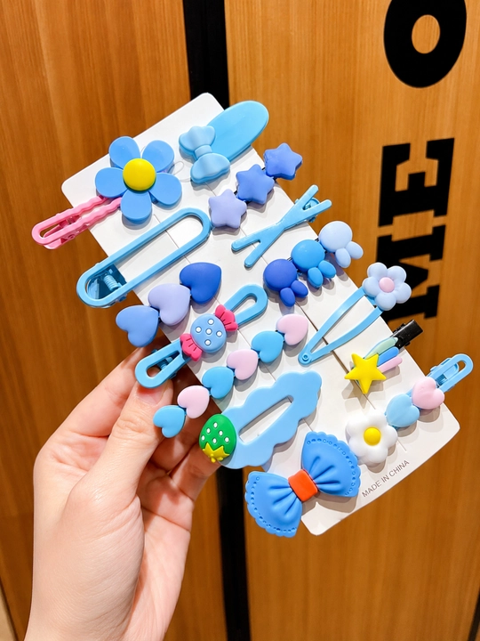 Qizlar uchun soch qisqichlari, 14 dona to'plam - 