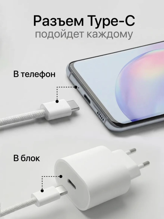 IPhone uchun Type-C to Type-C kabel 60W iPhone Zaryadchik USB-C - iPhone 15,16,17,18 uchun