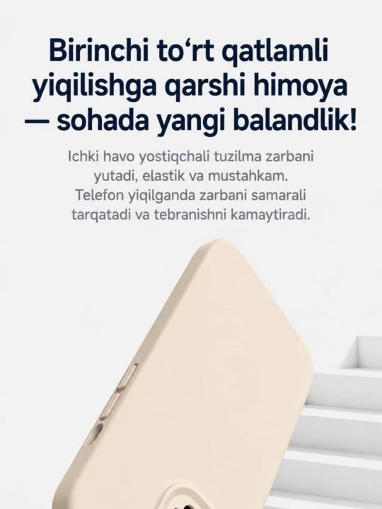 Iphone 17, 16, 15, 14, 13, 12, 11 modellari uchun silikon g'ilof