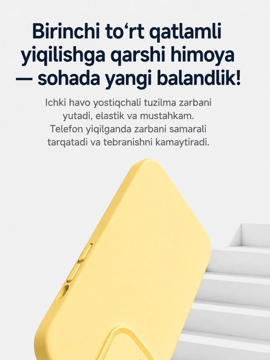 Iphone 17, 16, 15, 14, 13, 12, 11 modellari uchun silikon g'ilof