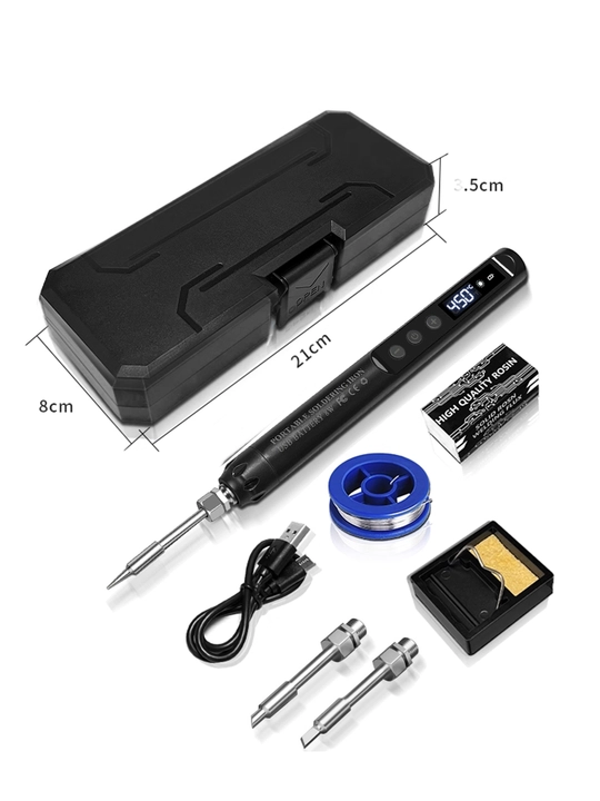 USB Type-C qayta zaryadlanadigan portativ simsiz payvandlagich, 5V 12 Vt harorat nazorati