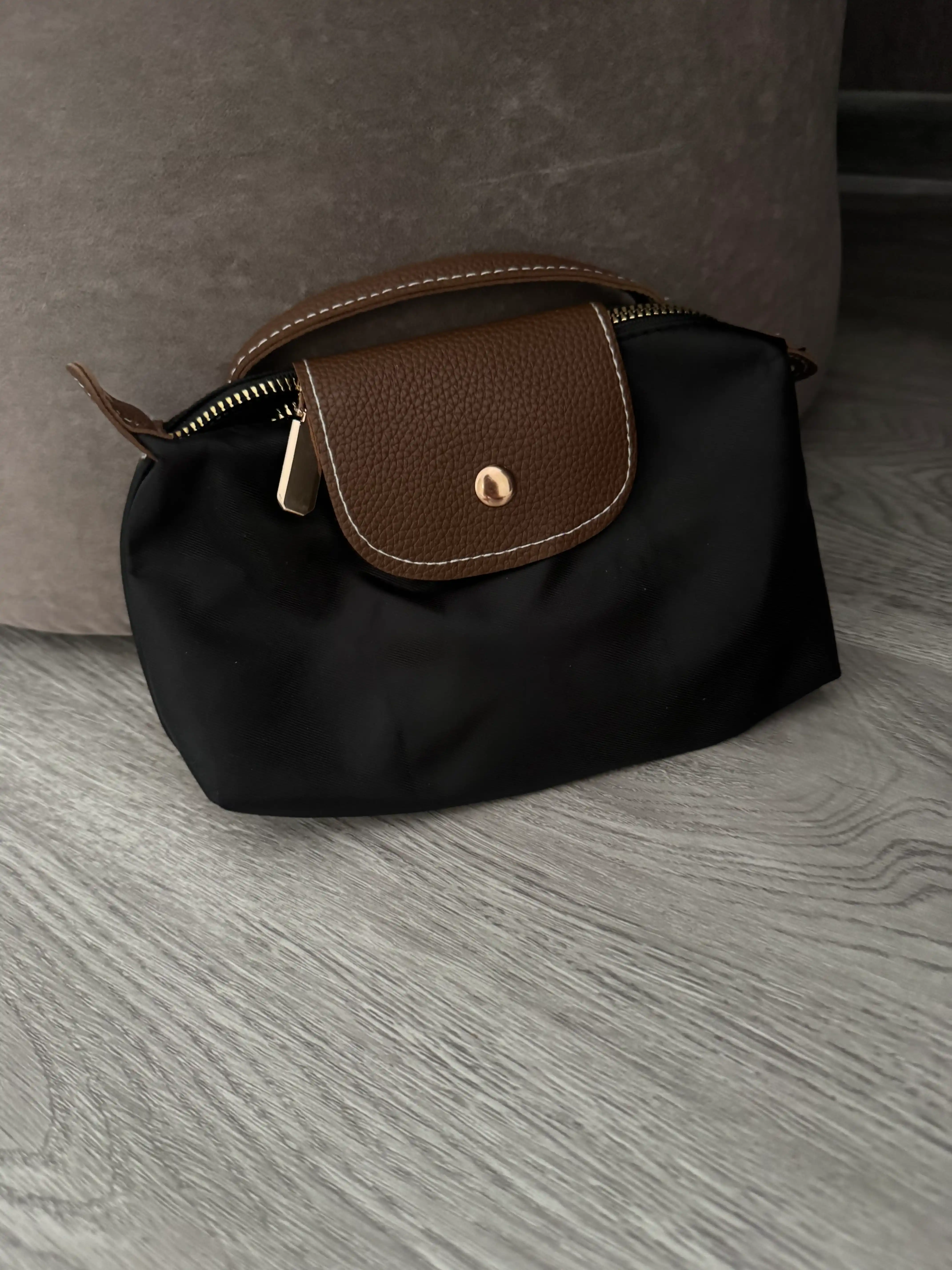 Mini Longchamp uslubidagi ayollar sumkasi, ixcham krossbodi va kosmetika sumkachasi