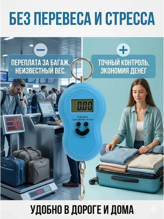 Весы-безмен электронные, до 50 кг, точность до 10 г