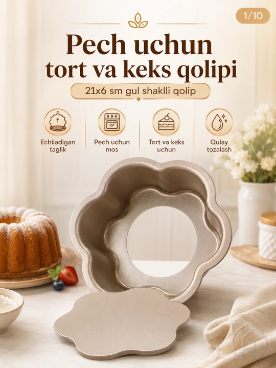 Металлическая форма для кекса и выпечки, для духовки, 42x25x7 см и 38x23x7 см DB-5-328