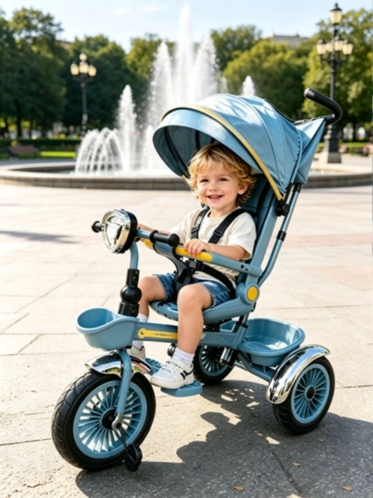 Bolalar velosiped-kolyaska 360°, 1-6 yosh, musiqa va yorug‘lik, 50 kg gacha