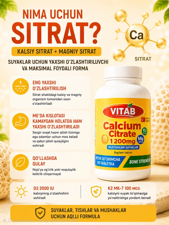VITAB  Kalsiy + Magniy + D3 + K2