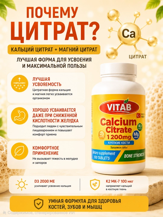 VITAB  Kalsiy + Magniy + D3 + K2