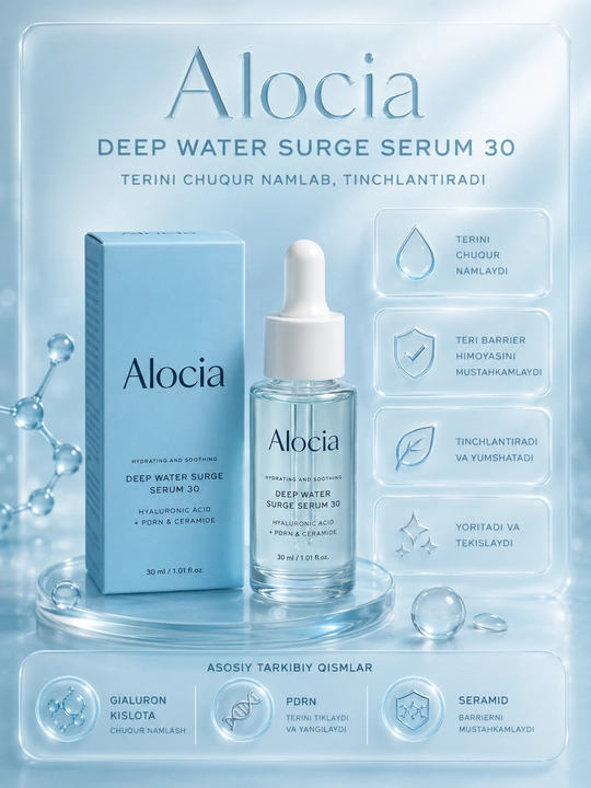 ALOCIA yuz serumi, Holy Hyssop / Deep Water Surge, 30 ml - 