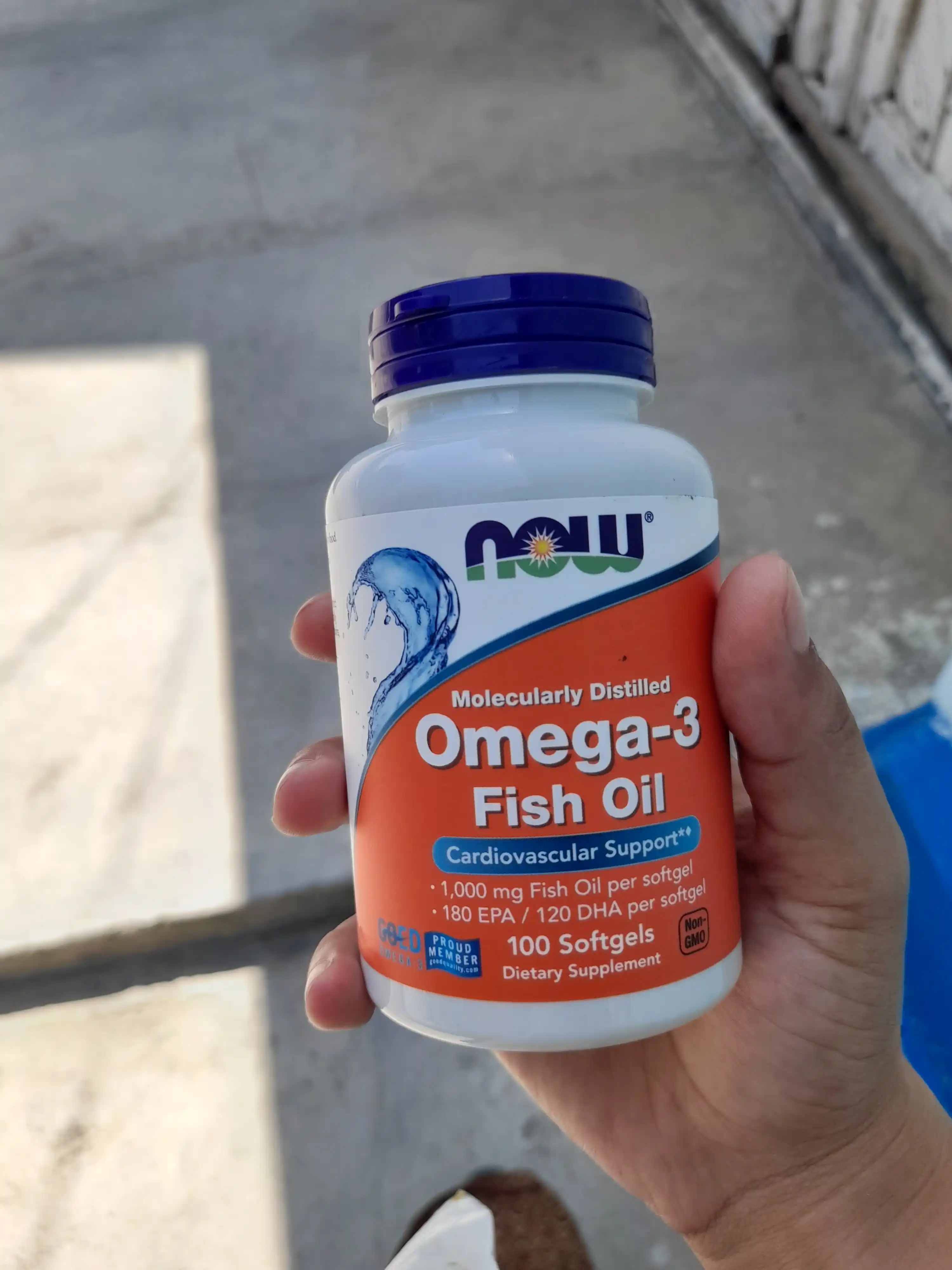 Рыбий жир Omega-3 Now Foods, 180 EPA / 120 DHA, Халяль 