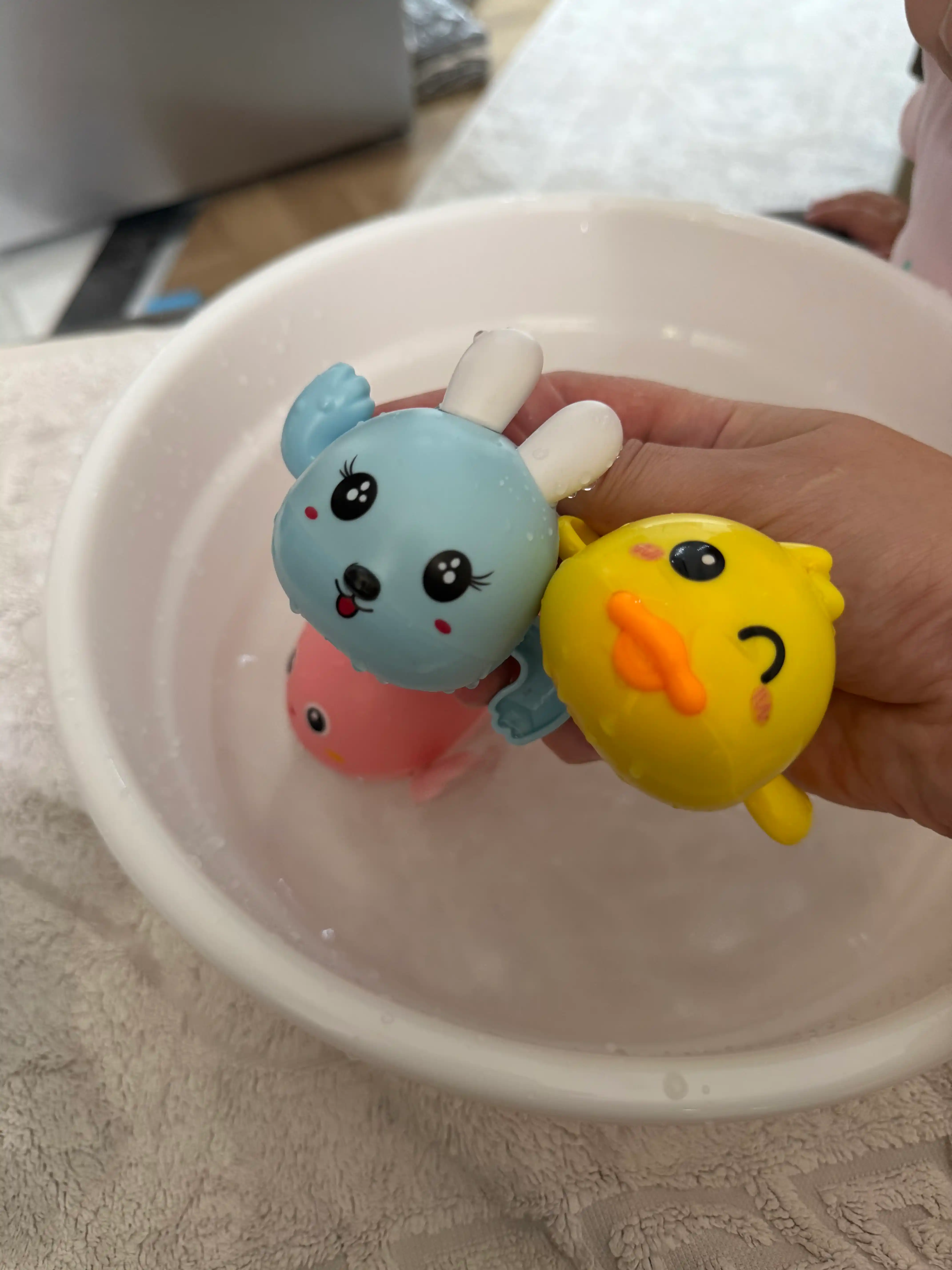 Заводные игрушки детские для купания в ванной, 3 игрушки в наборе