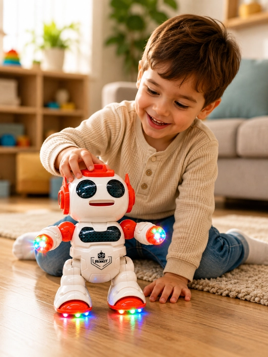 Raqsga tushuvchi robot pultli musiqali va chiroqli interaktiv o‘yinchoq 3+