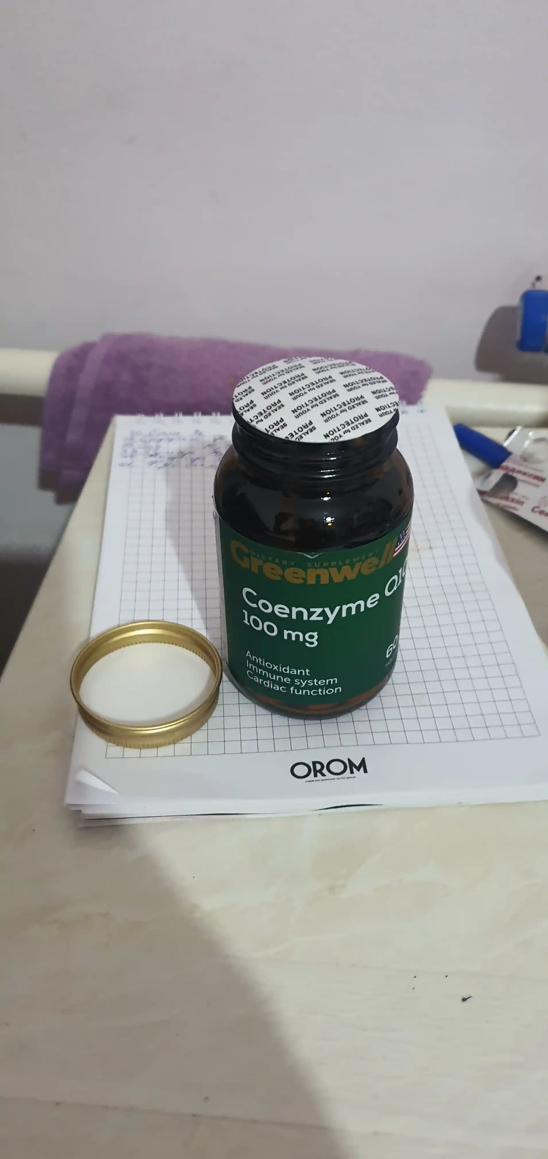 Greenwell Coenzyme Q10 100 мг, БАД для увеличение энергии и выносливости, 60 таб