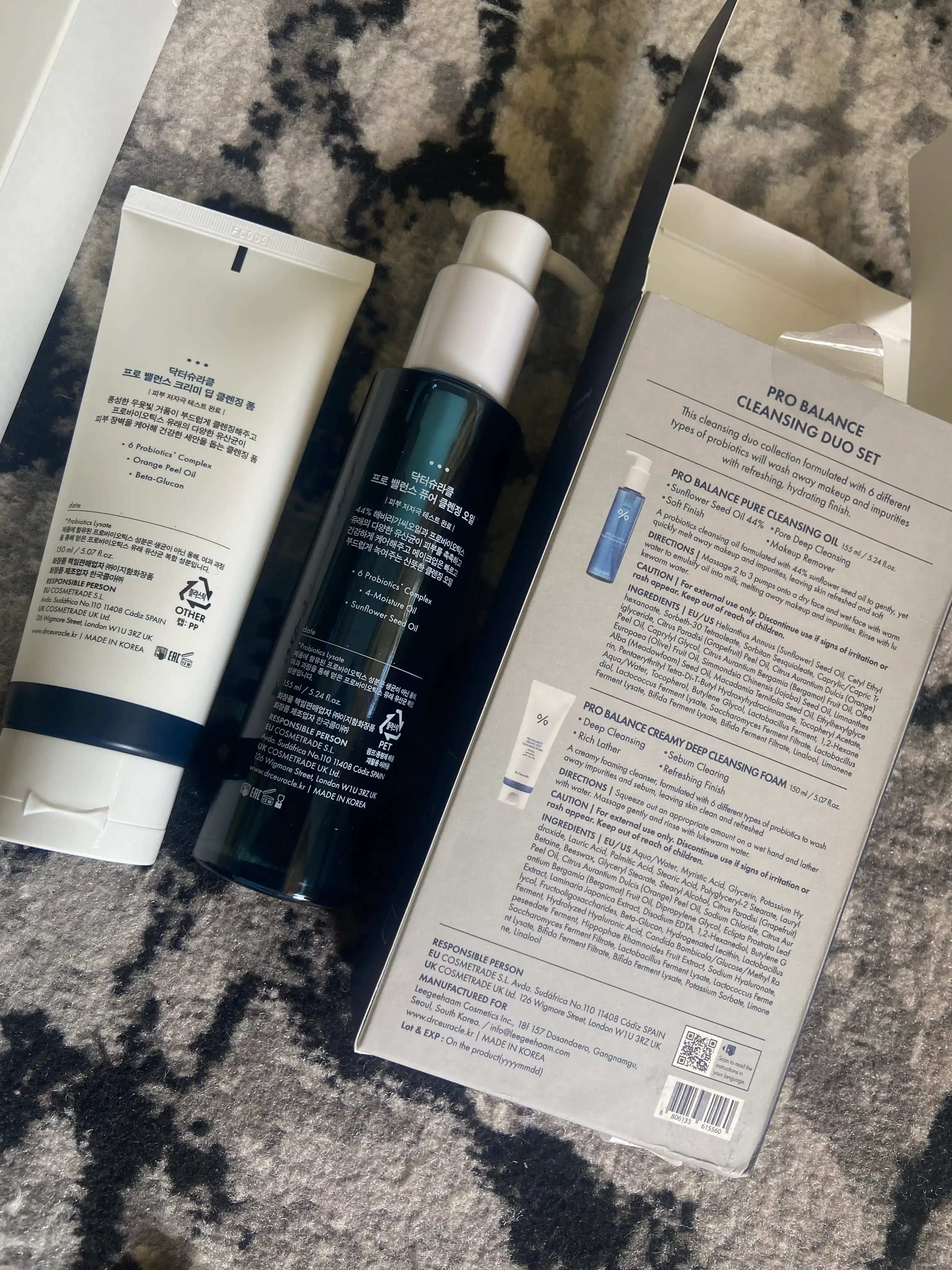 Dr.Ceuracle Pro Balance Cleansing Duo — двухэтапный набор для очищения макияжа