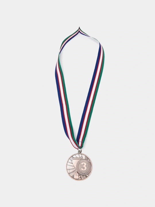 Sovrin medali, lentadagi metall, 1-oʻrin oltin, 2-oʻrin kumush, 3-oʻrin bronza