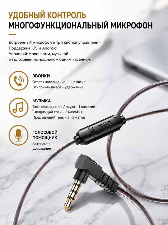 QKZ AK6 SRS проводные внутриканальные наушники с микрофоном, Hi-Fi звук, глубокий бас