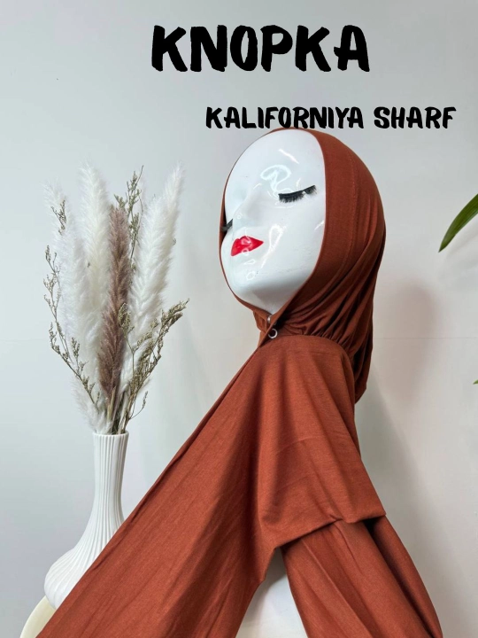 Knopkali tayyor sharf. Material kaliforniya. Hijobli ayollar uchun - 