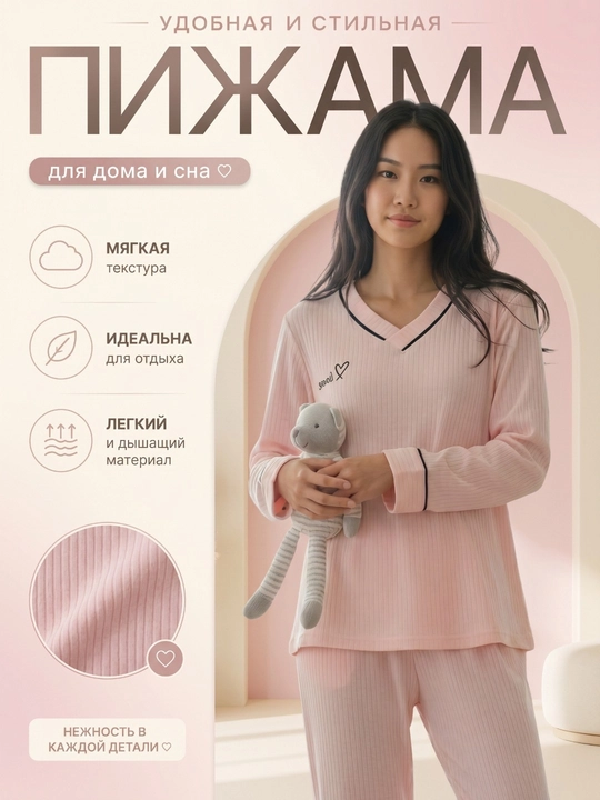 Ayollar uchun shimli pijama, bosma naqsh, uy kostyumi, o‘lchami M-XXL