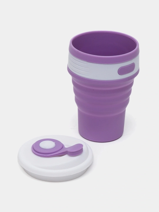 Buklama sayohat stakani, 250/350 ml, silikon BPA Free