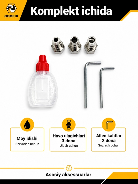 COOFIX Pnevmatik mix qoqish pistoleti, pnevmatik pistolet, stapler pistolet