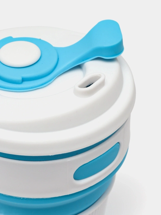 Buklama sayohat stakani, 250/350 ml, silikon BPA Free