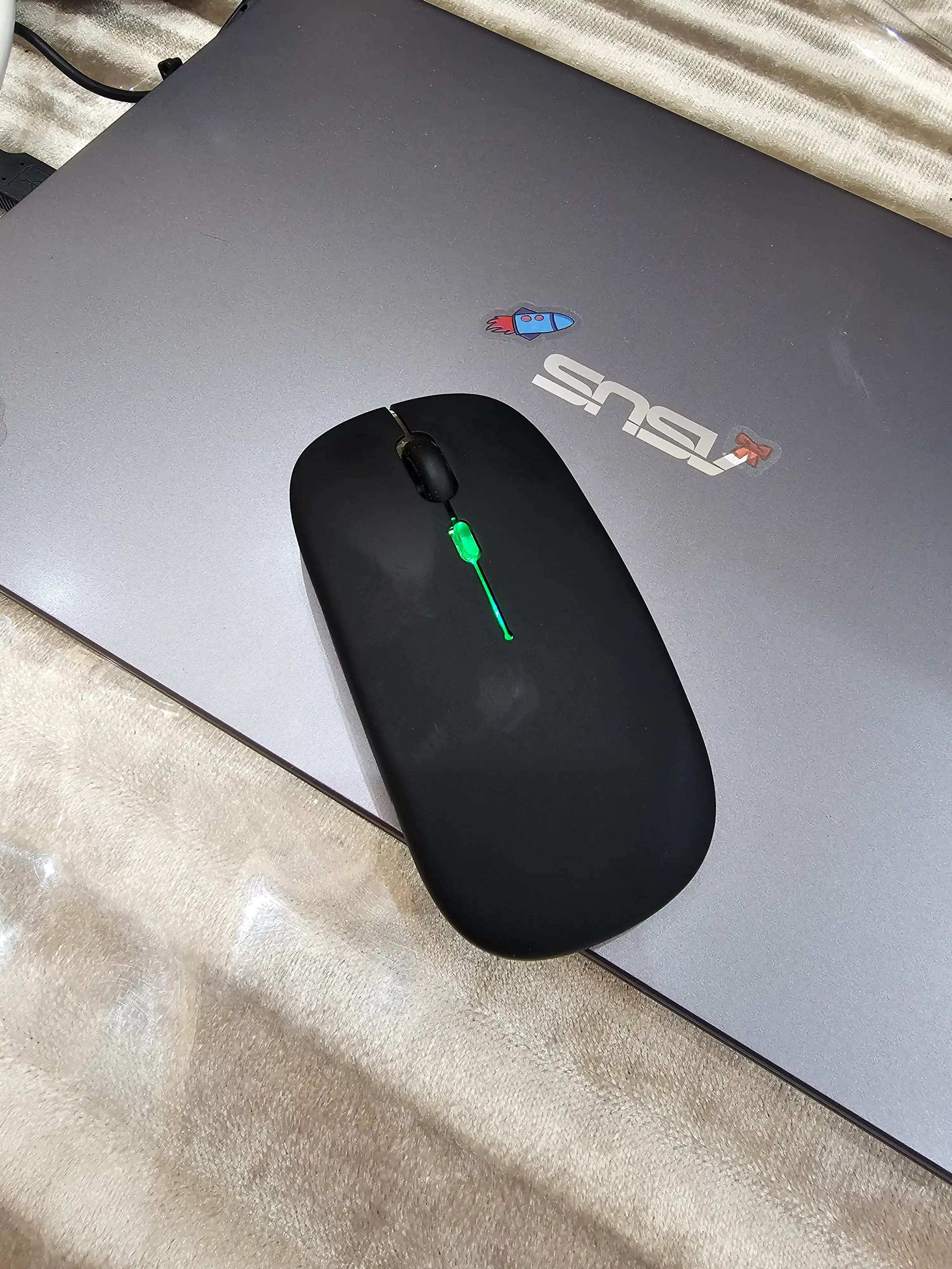 Беспроводная мышь Bluetooth + USB с RGB подсветкой, тихий клик, 3 DPI для ноутбука и ПК