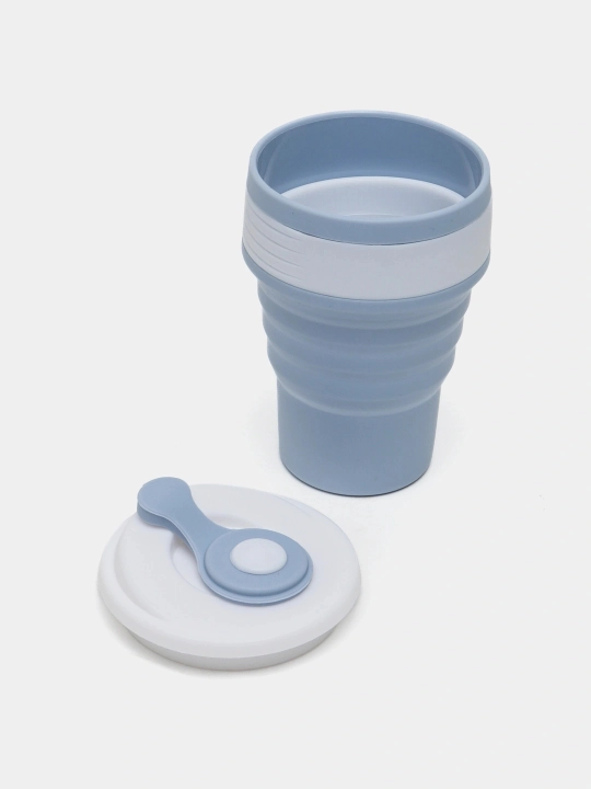 Buklama sayohat stakani, 250/350 ml, silikon BPA Free
