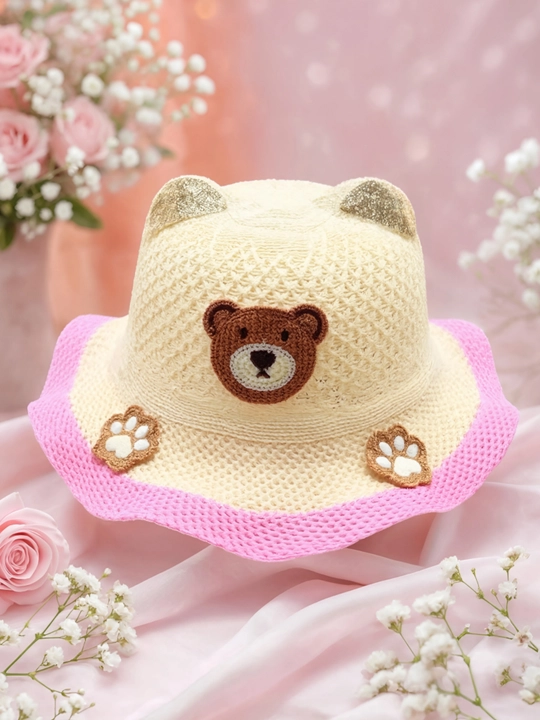 Летняя вязаная шляпа для девочек crochet, легкая и дышащая, защита от солнца, 3–6 лет - 