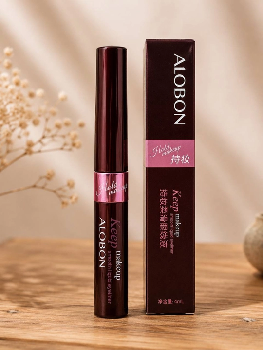 ALOBON Keep Makeup suvga chidamli podvodka, qora eyeliner 4 ml, ultra nozik