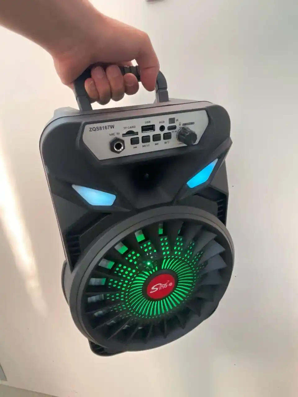 Bluetooth kolonka, karaoke kolonka, mikrofonli speaker, RGB chiroqli audio