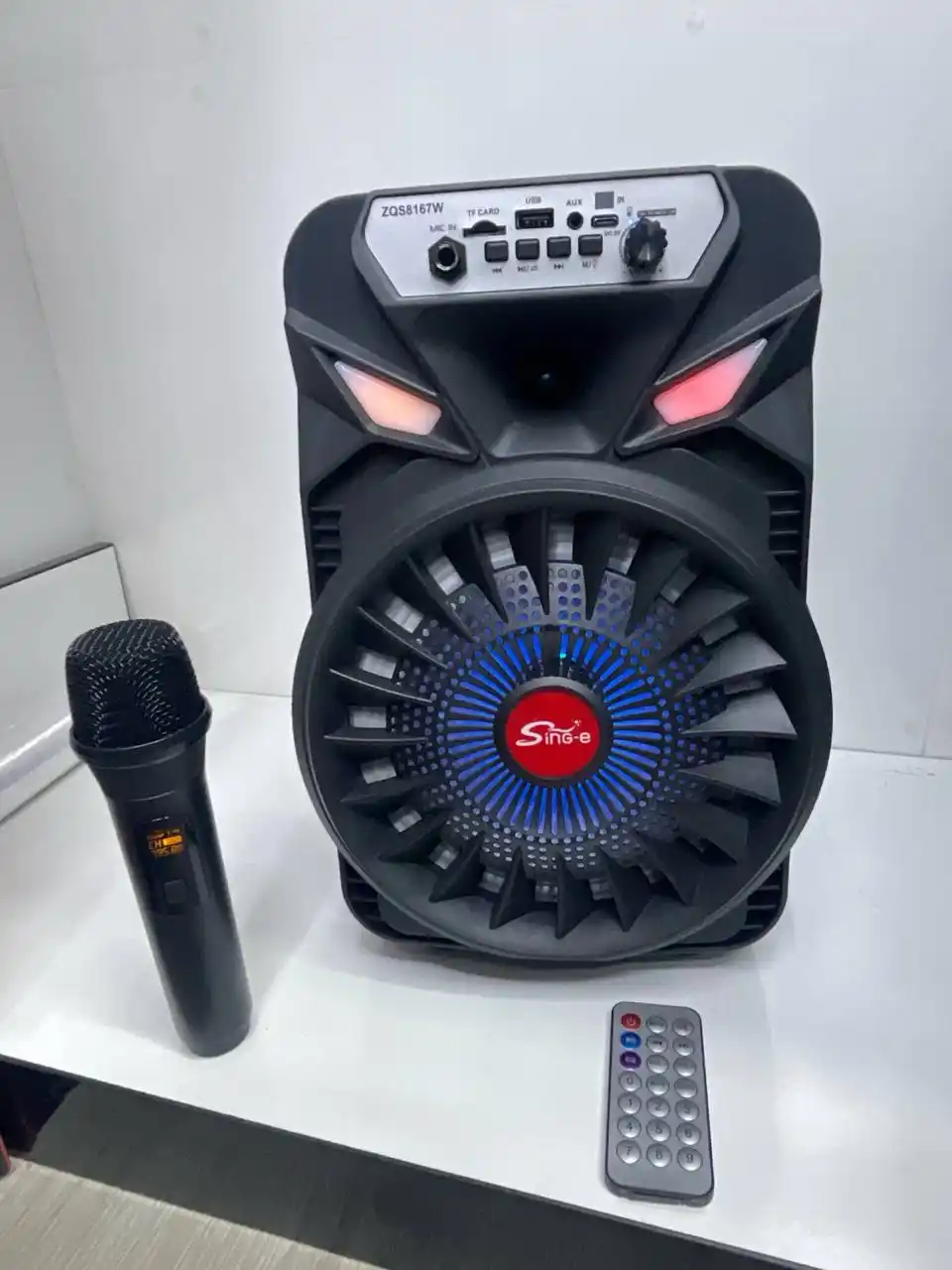 Bluetooth kolonka, karaoke kolonka, mikrofonli speaker, RGB chiroqli audio