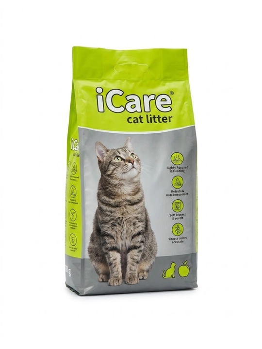 ICare Cat Litter – Mushuklar uchun yuqori sifatli gigiyenik qum 5litr(4kg)