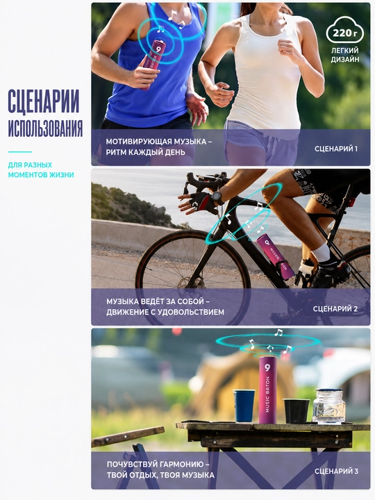 Velosiped uchun portativ kalonka – kuchli bass va 3000 mA·soat powerbank!
