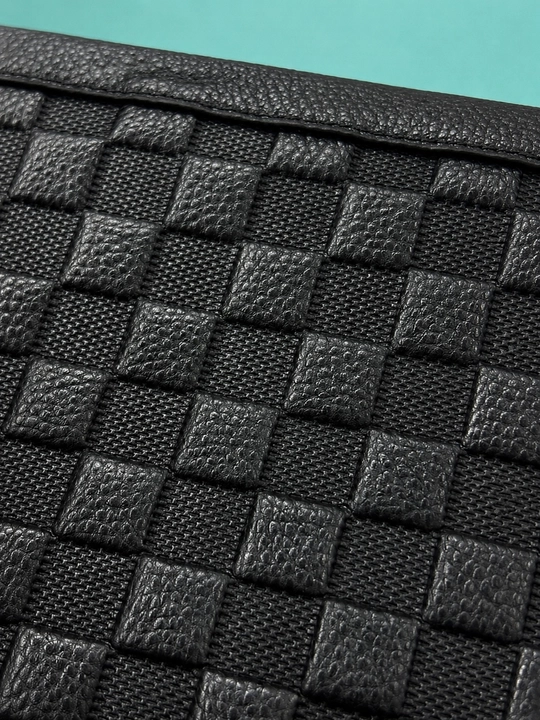 Мужской клатч из натуральной кожи 30×20 см, чёрный, business casual