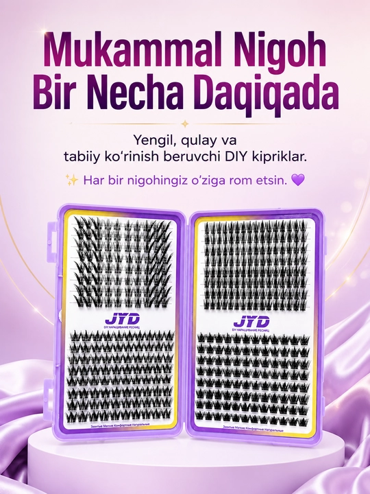 JYD DIY Bond & Seal va pinset bilan kiprik o‘stirish to‘plami - 