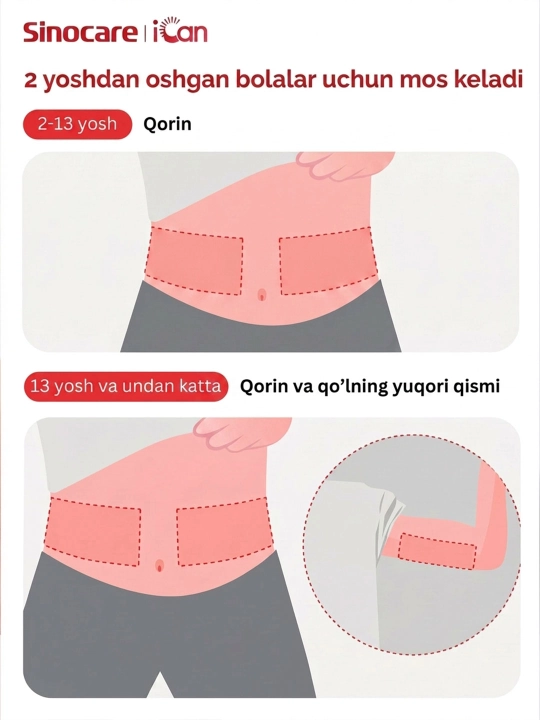 iCan i3 Sinocare CGM uzluksiz glyukoza nazorati tizimi, 15 kun, 2 yoshdan oshgan
